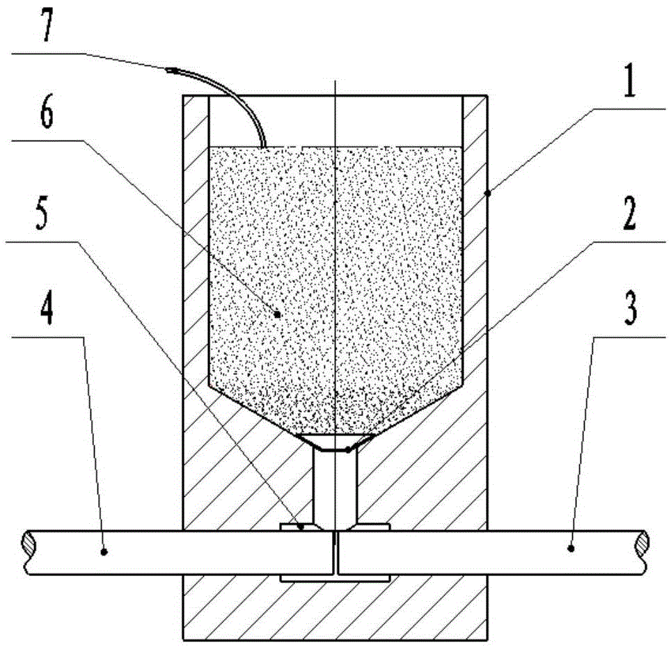 An iron-based electroless welding device