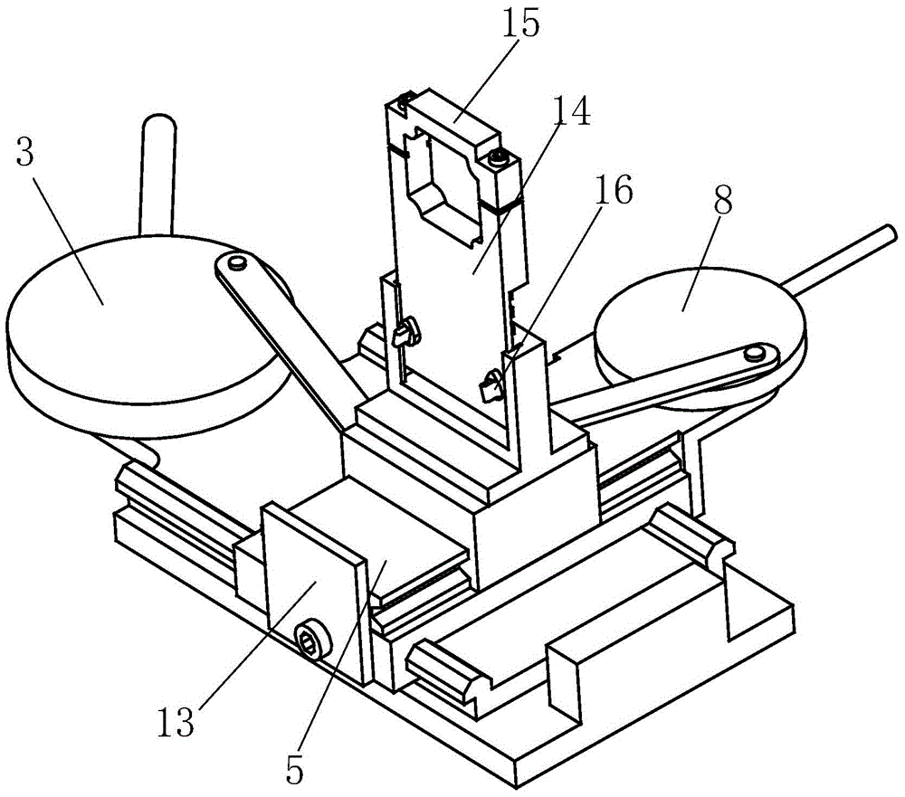 A three-dimensional adjustable electric grinder fixed clamping frame