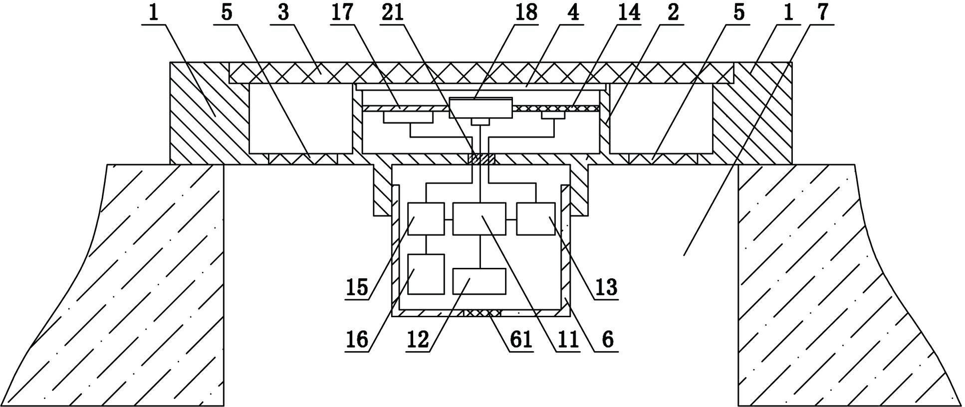 Manhole cover type gas monitoring device