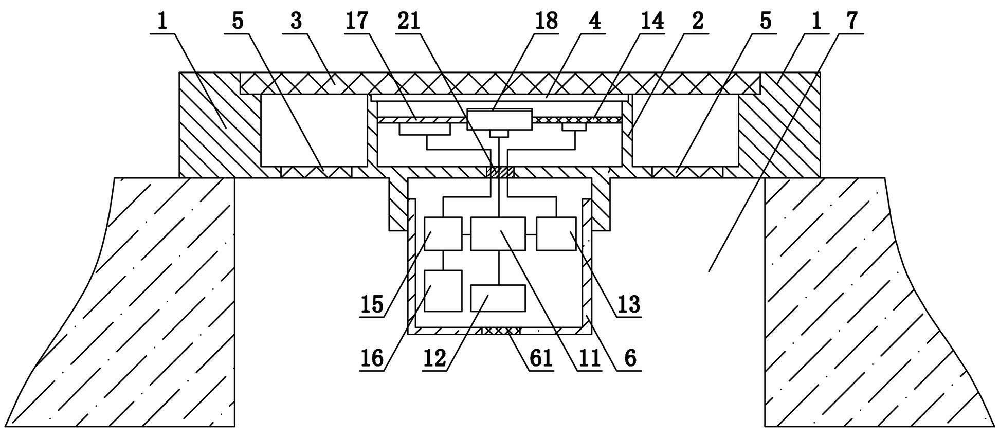 Manhole cover type gas monitoring device