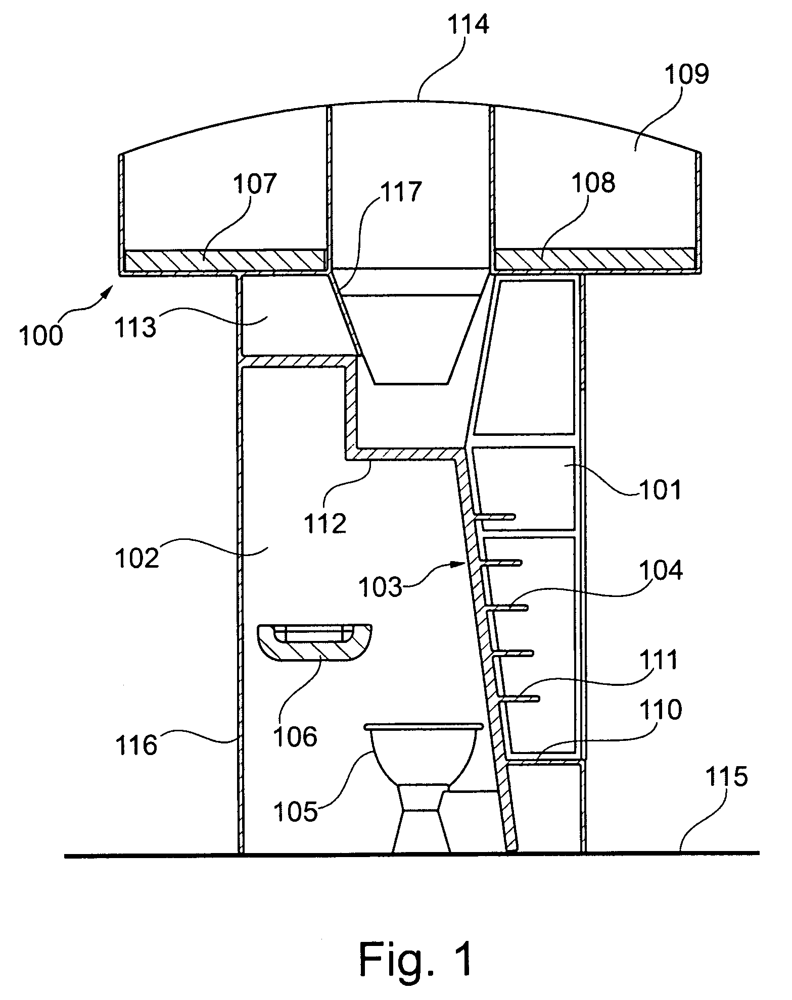 Combined module for an aircraft