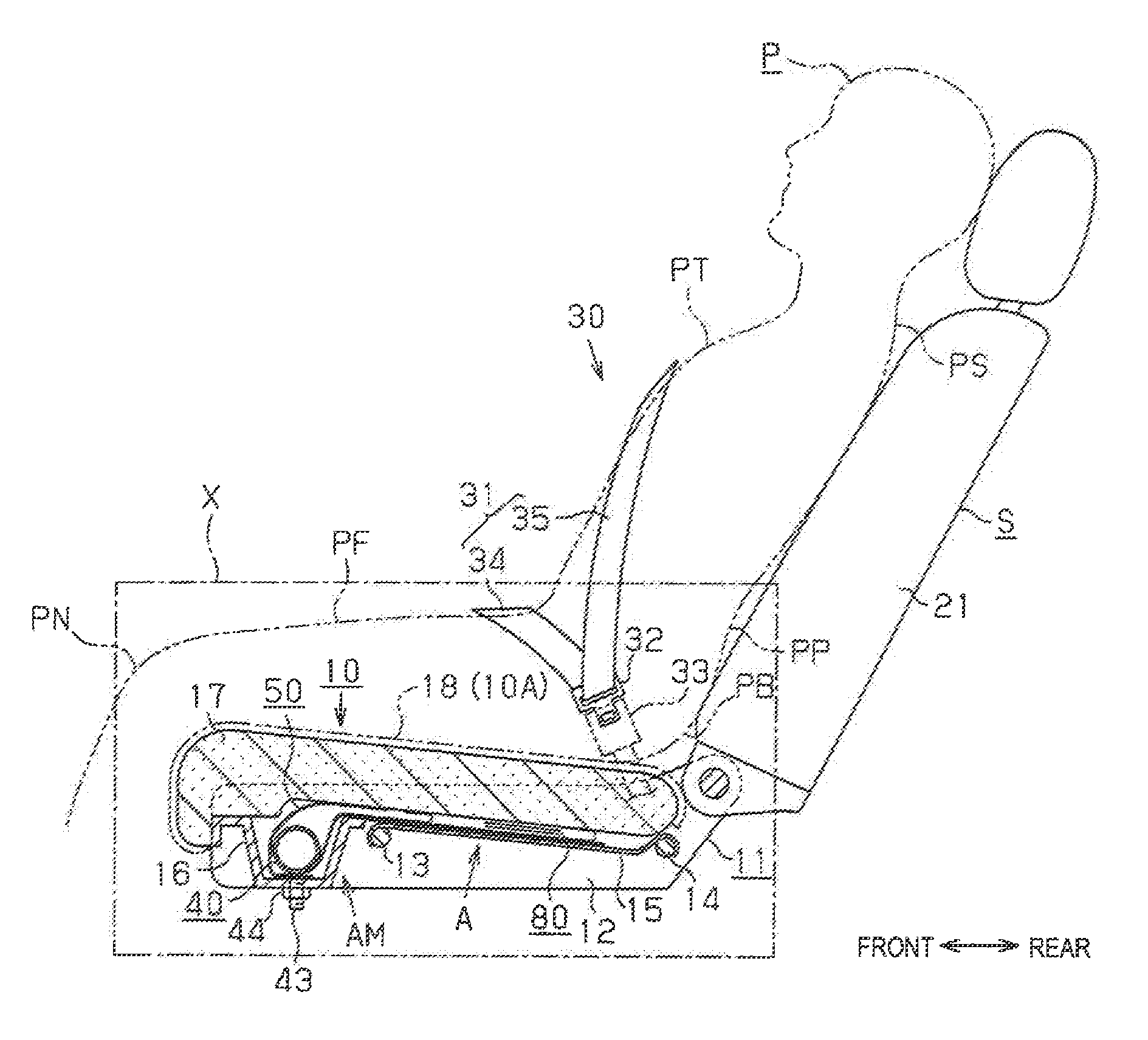 Seat cushion airbag device