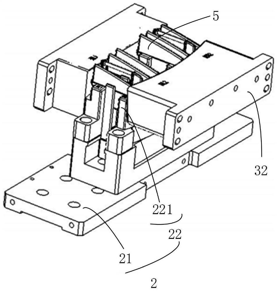 Assembly tooling for connecting rod of air outlet of automobile air conditioner and assembly device of air outlet