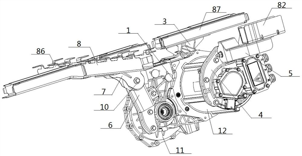 Rear-mounted rear-drive system of electric automobile