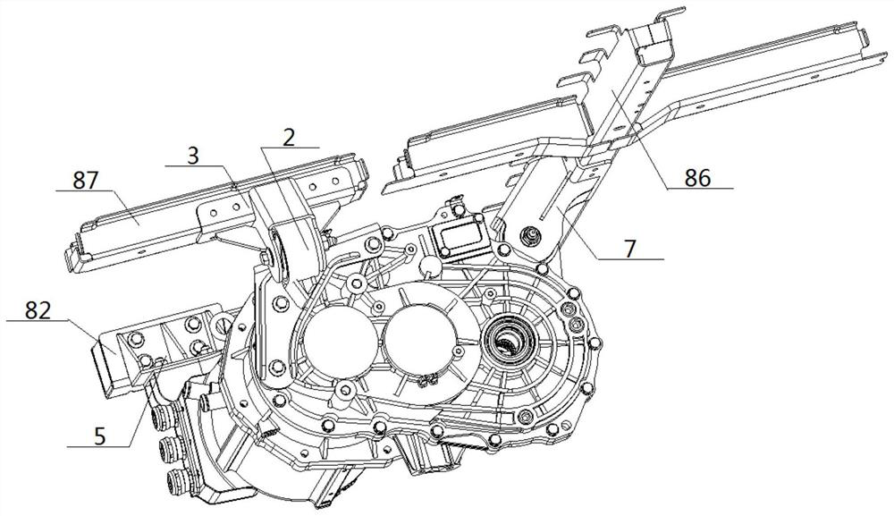 Rear-mounted rear-drive system of electric automobile