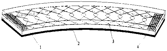 A kind of prestressed concrete pavement suitable for flat curve road section and its construction method