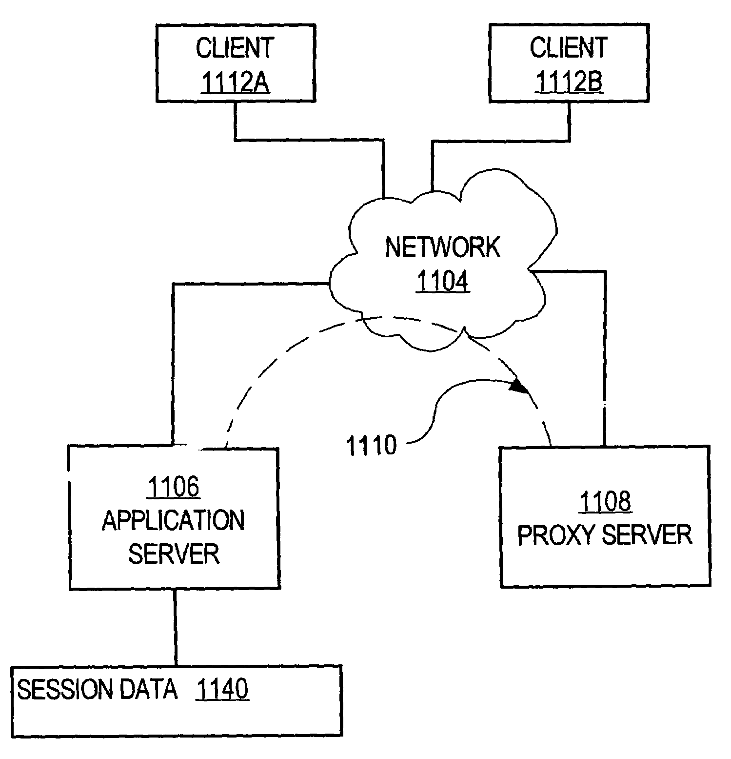 Selectively passing network addresses through a server