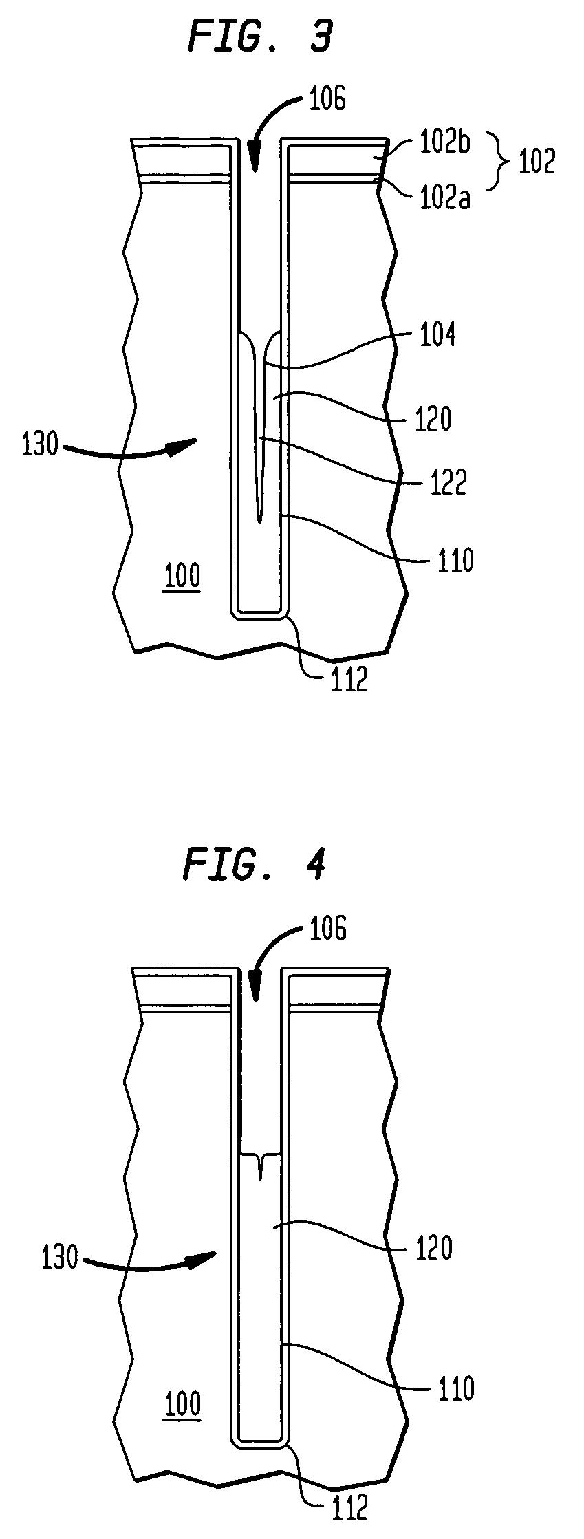 Void free, silicon filled trenches in semiconductors