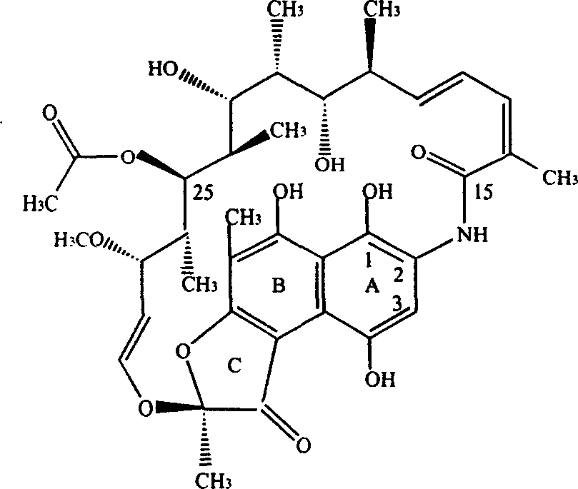 One-pot processing method for synthesizing rifampicin