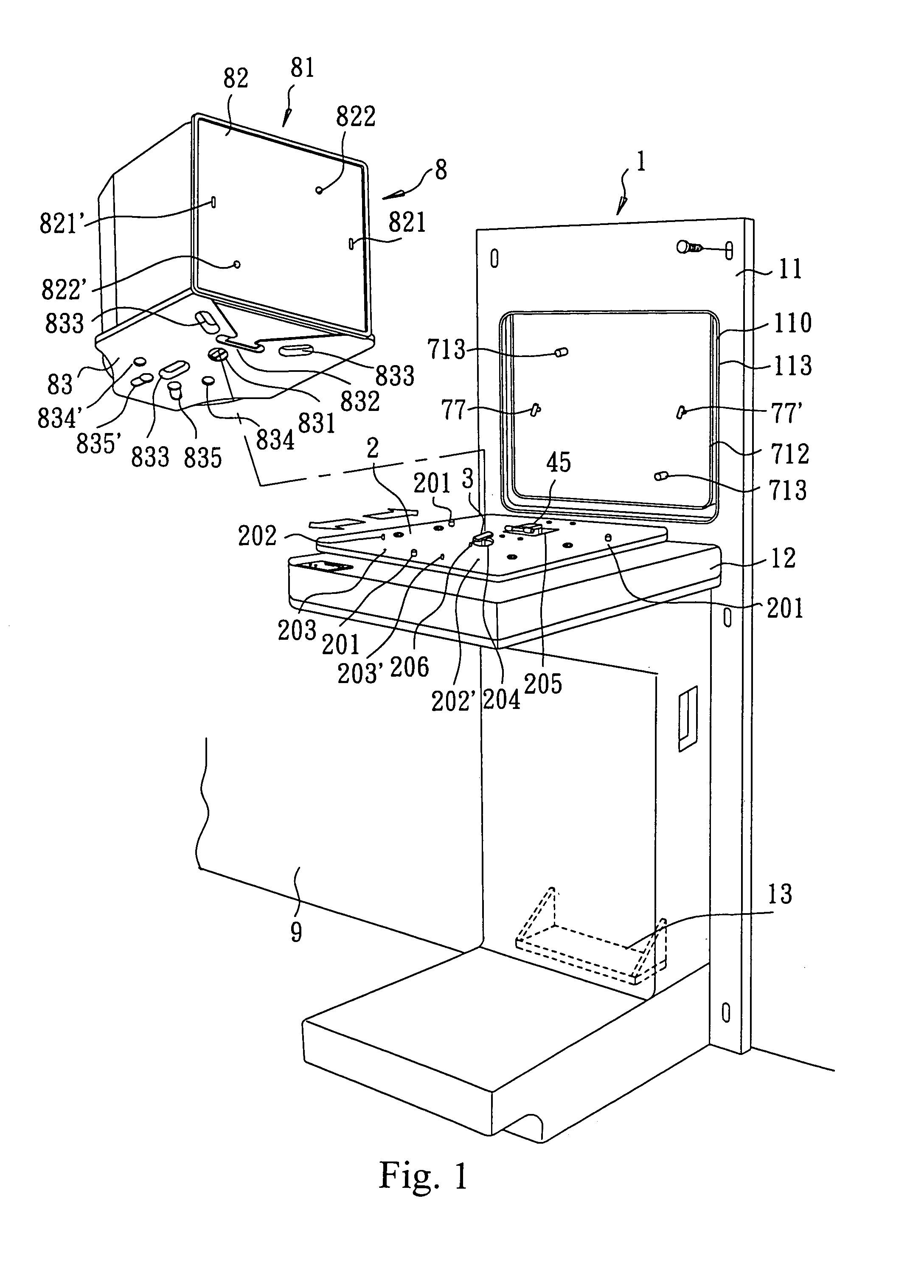 Front-opening unified pod auto-loading structure