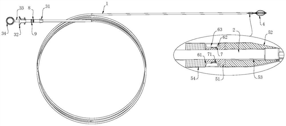 Hepatobiliary surgery calculus taking-out device