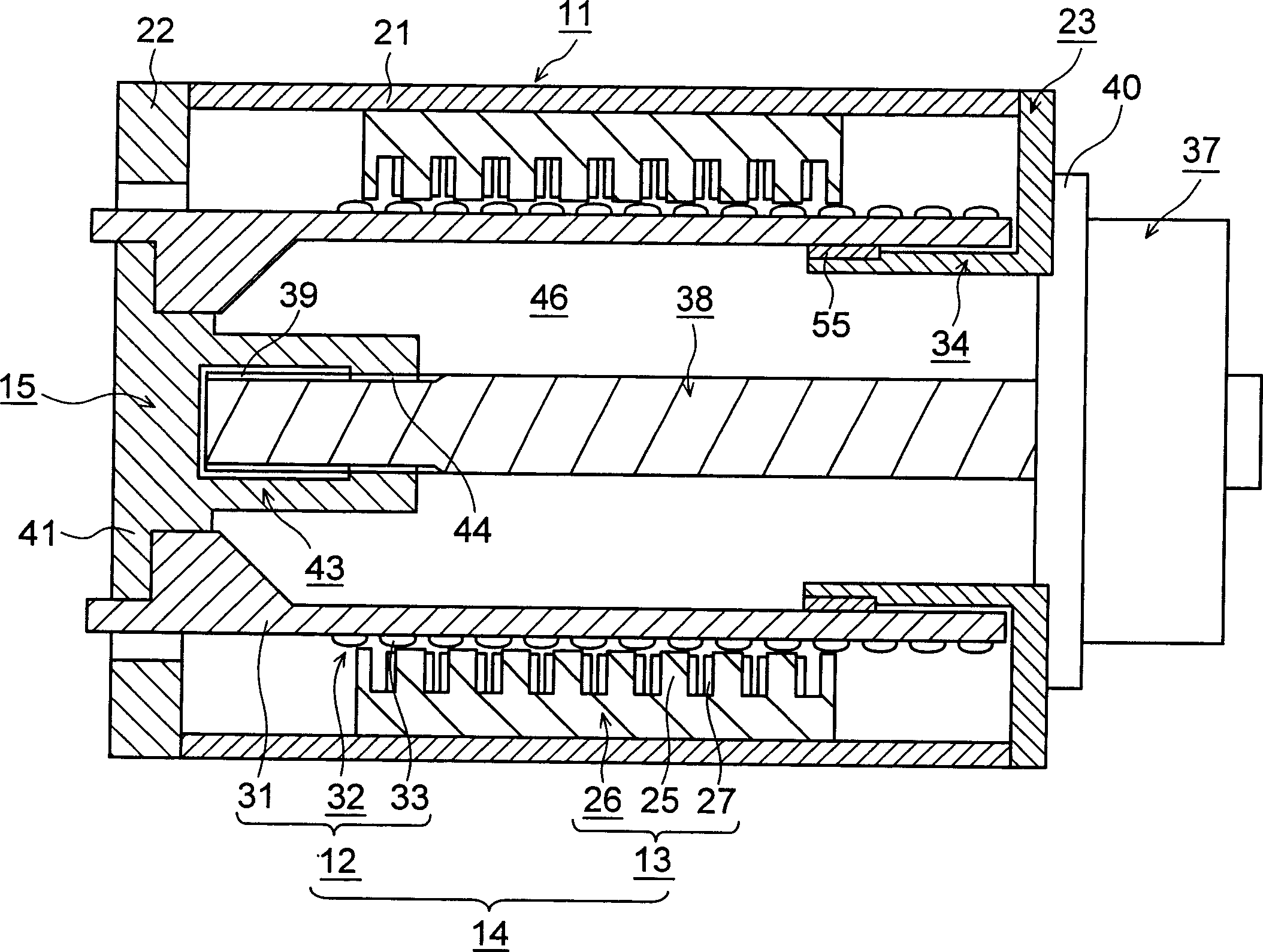 Injection molding machine driving device, injection device and mold clamping device