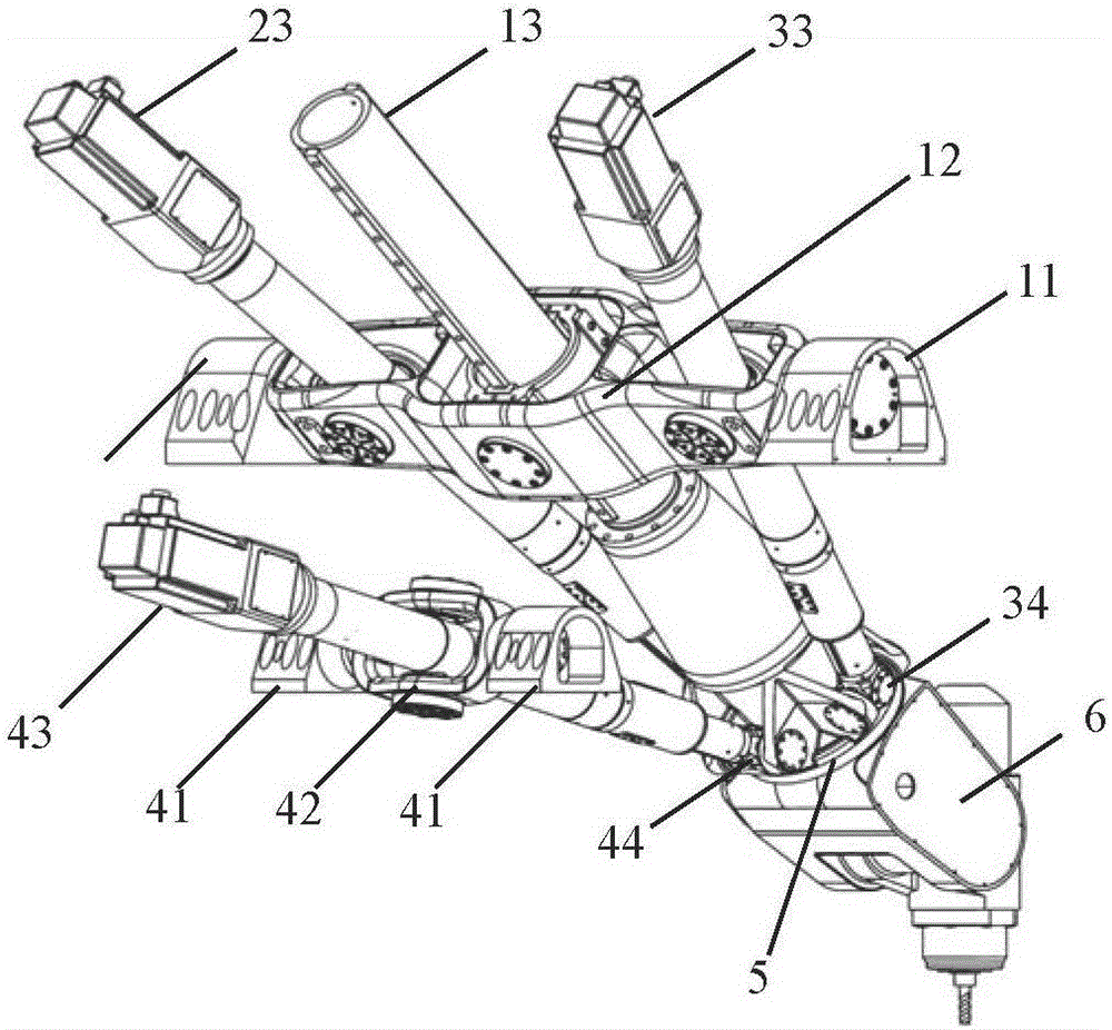 Direct error compensation technique for five-degree-of-freedom mixed-connected robot