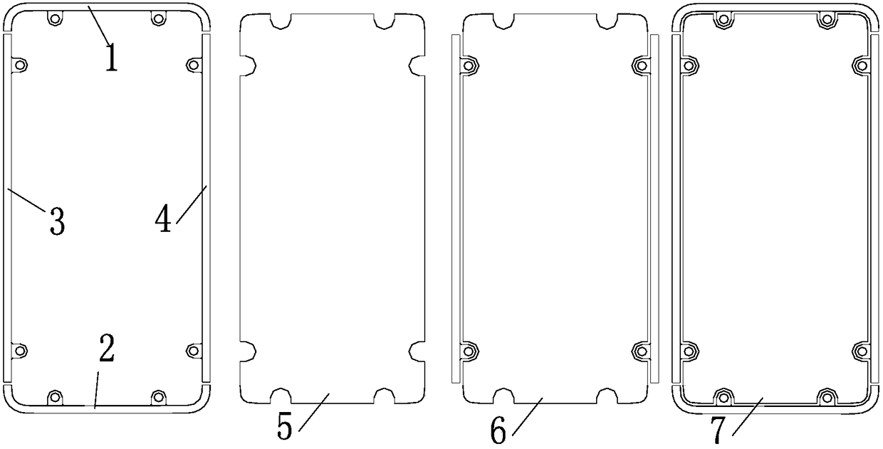 Process for manufacturing middle frame of mobile phone by liquid metal die-casting molding technology