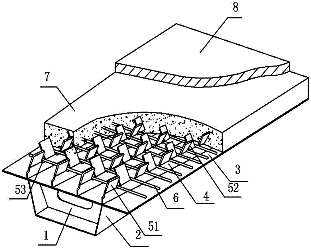 Rigid connecting piece steel bridge deck pavement structure and pavement method