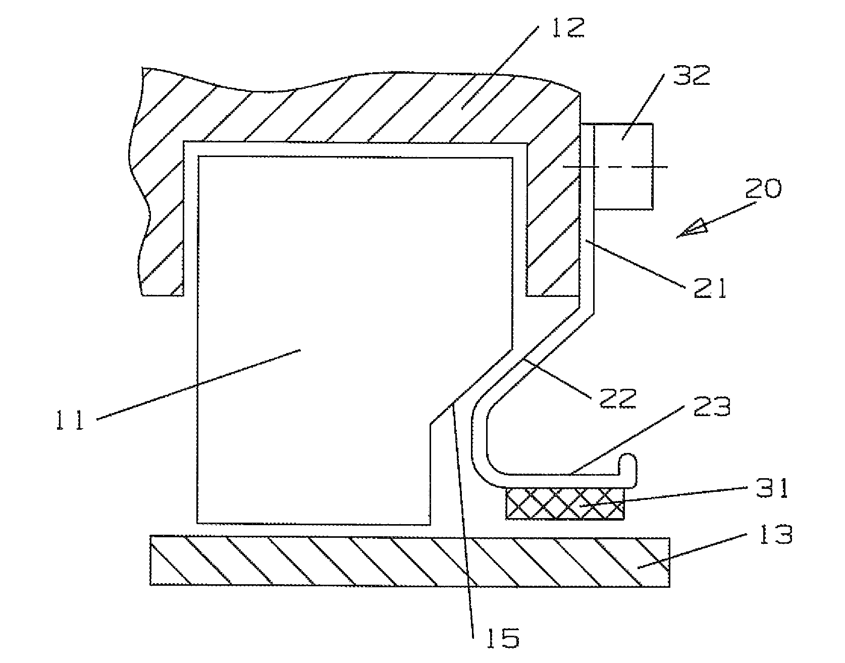 Card seal with conical flexible seal