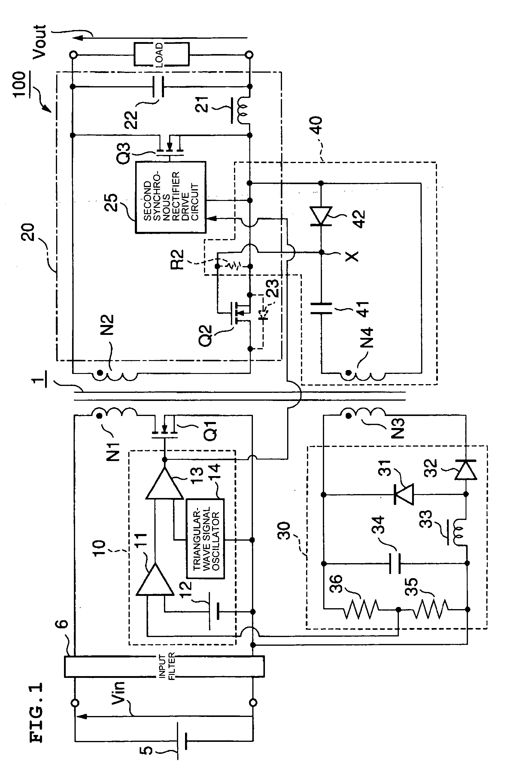 Switching electric source device