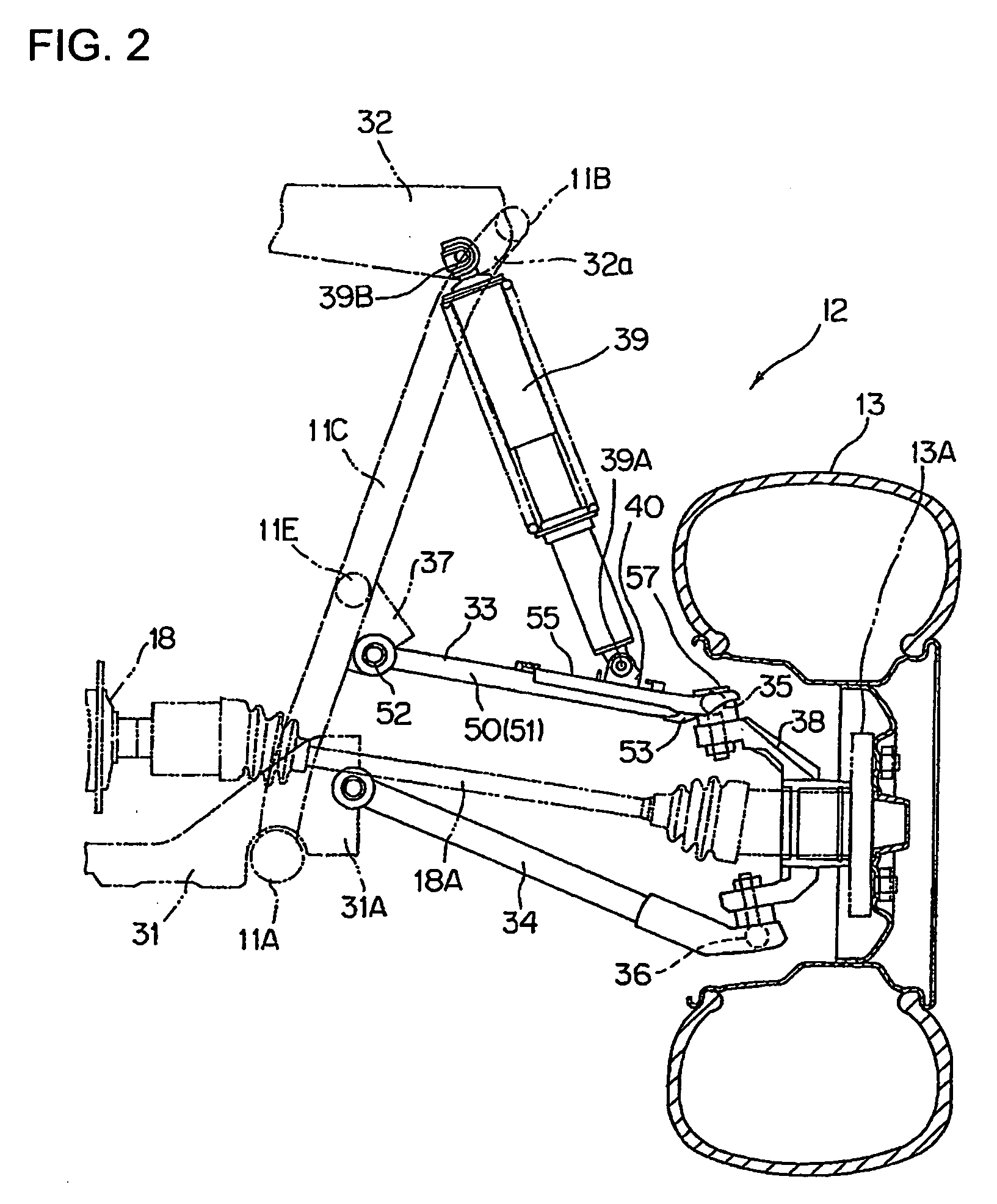 Suspension arm assembly for a vehicle, and vehicle incorporating same