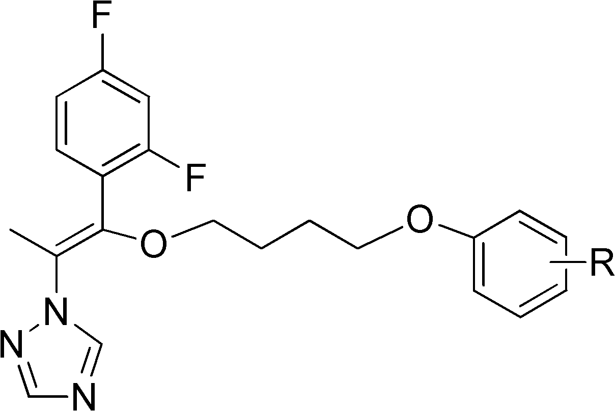 A kind of triazole compound containing alkenyl ether structure and its preparation method and application