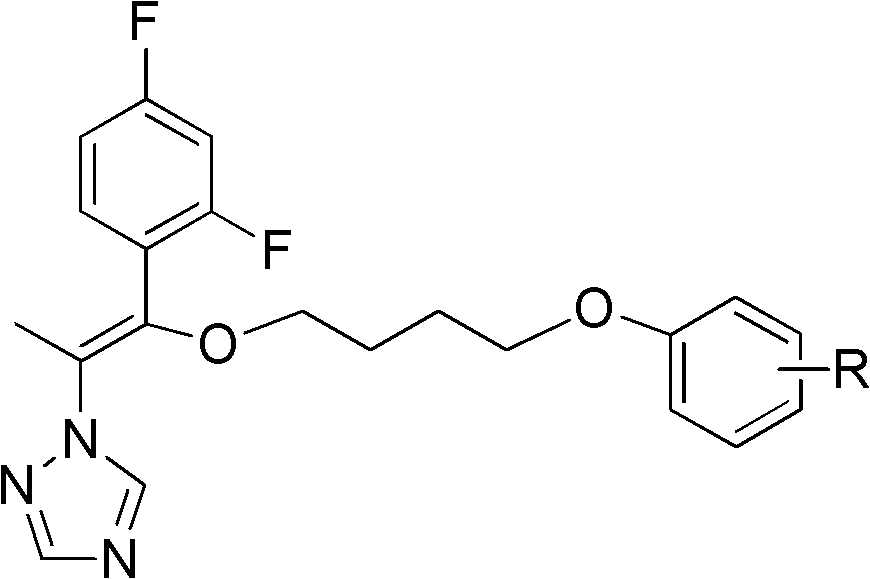 A kind of triazole compound containing alkenyl ether structure and its preparation method and application