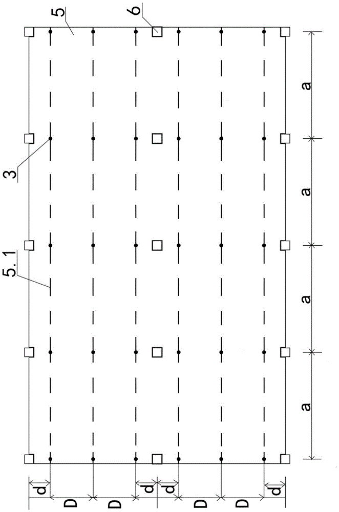 Hung interlayer structure and construction method thereof