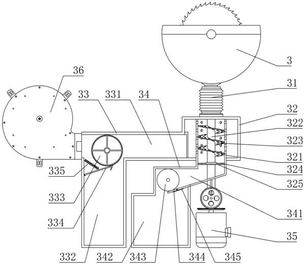 Wood chip treatment device for wood cutting