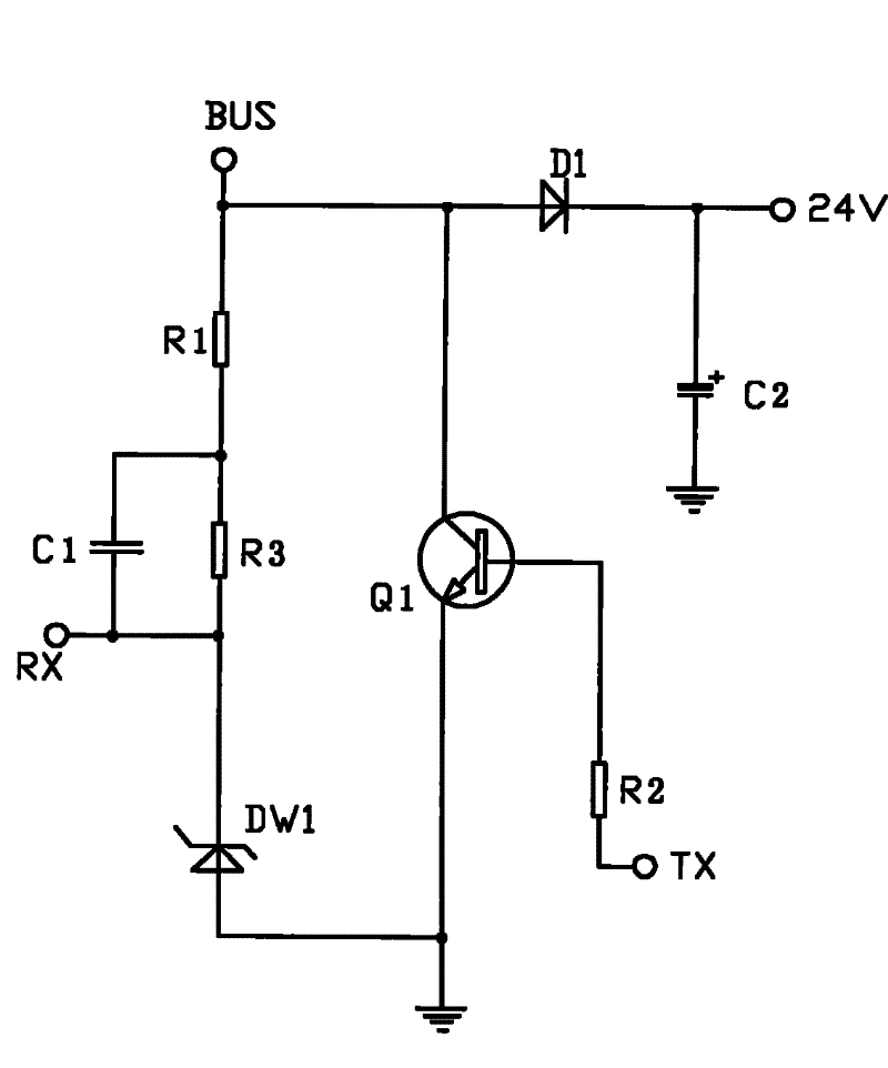 Scenic spot bus control circuit