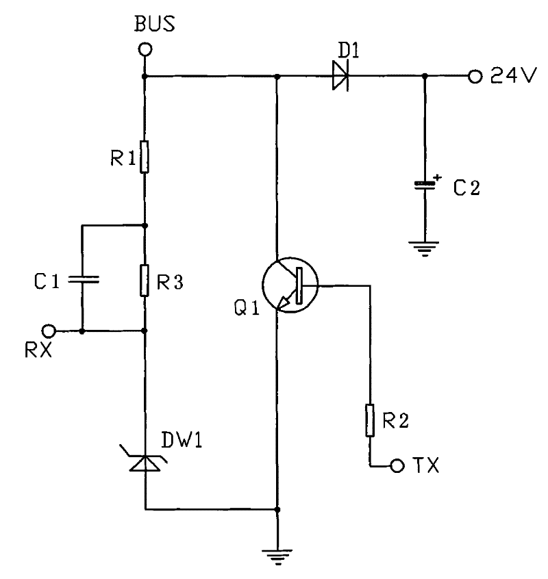 Scenic spot bus control circuit