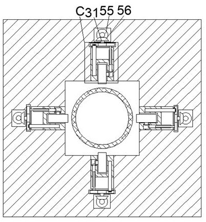 Clamping device for preventing radiator water pipe from falling off