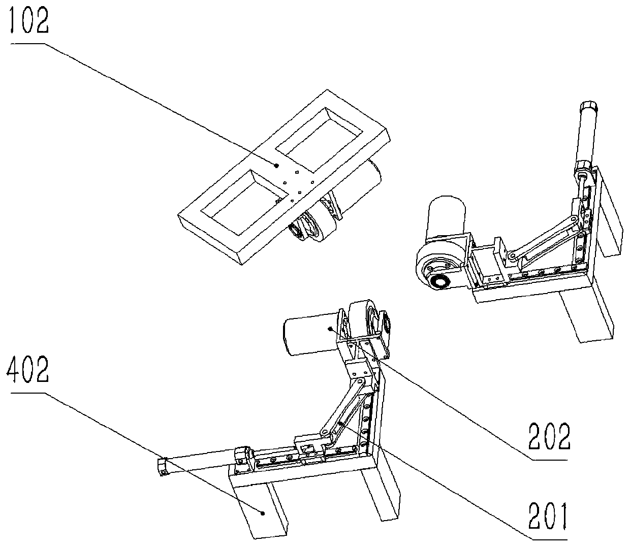 Pole climbing machine