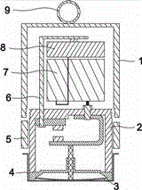 Adsorption contact type thermal-sensitive alarm