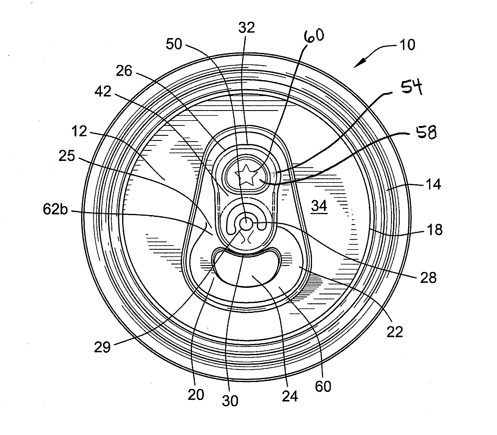 Stay-on tab for a beverage container