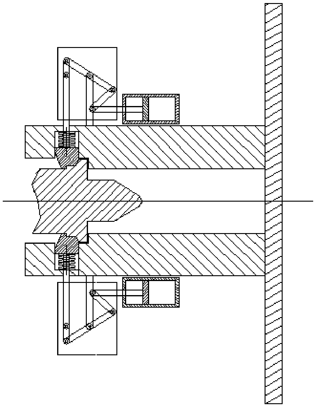 A coupler device which is connected with a semi-permanent traction rod for a metro for an engineering vehicle