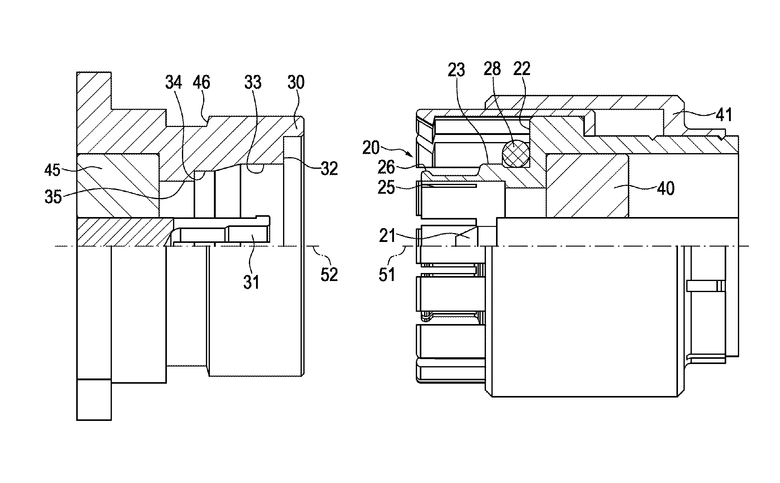 Coaxial, plug and socket connectors with precision centering means