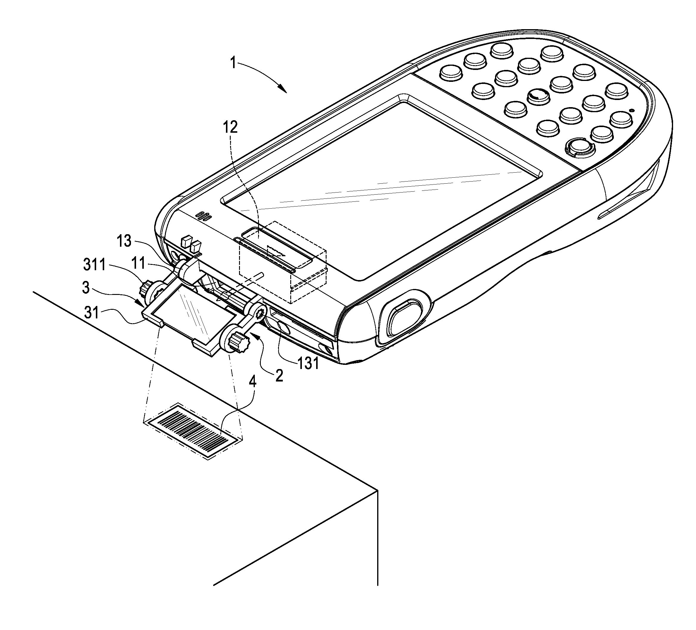 Reflective Reading Structure For Portable Computer