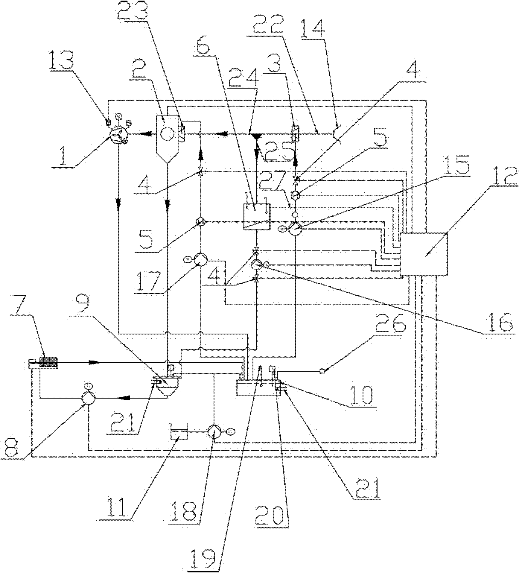 Method and equipment for treating waste gas of hot press