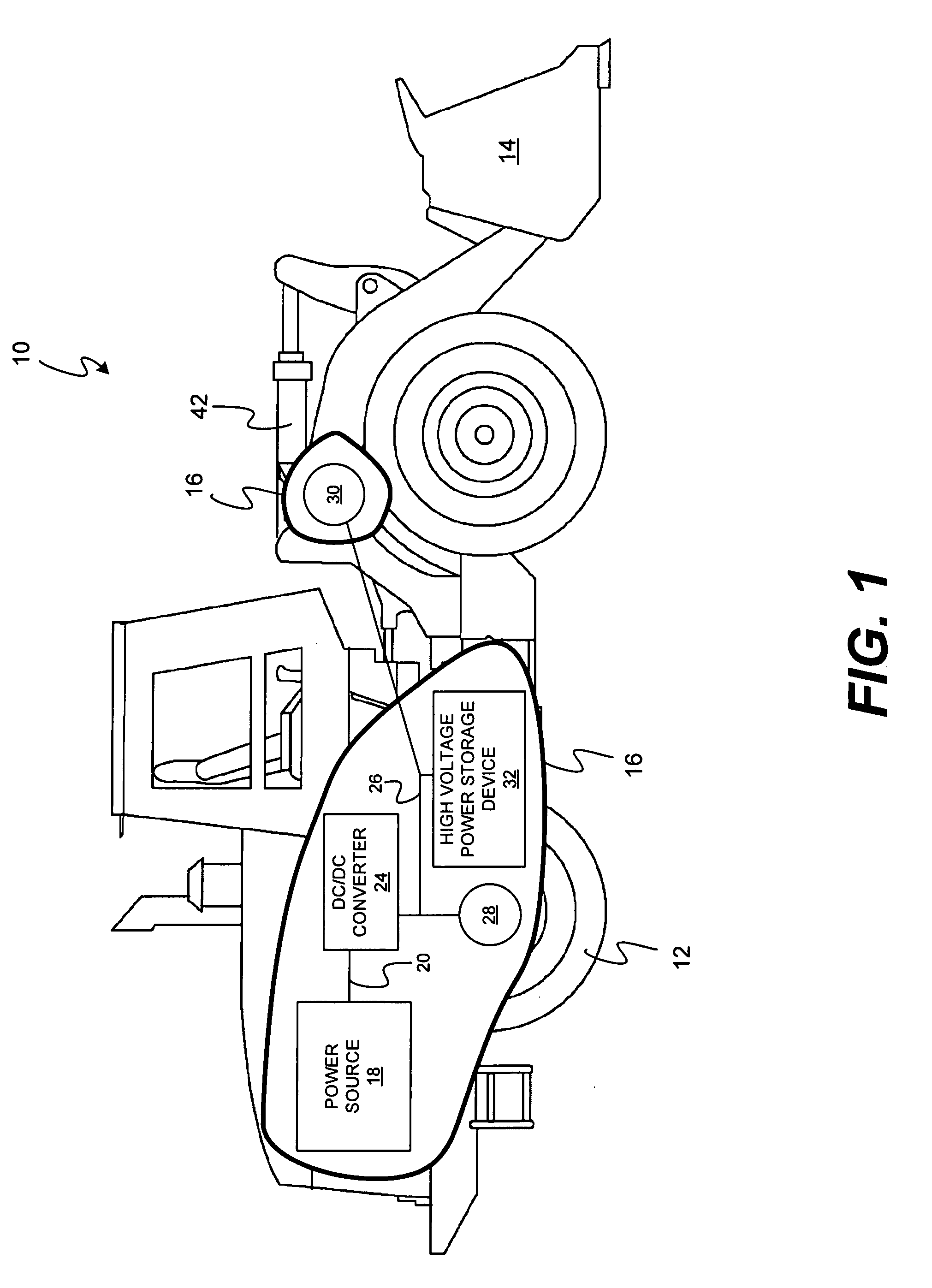 Electrical system architecture having high voltage bus