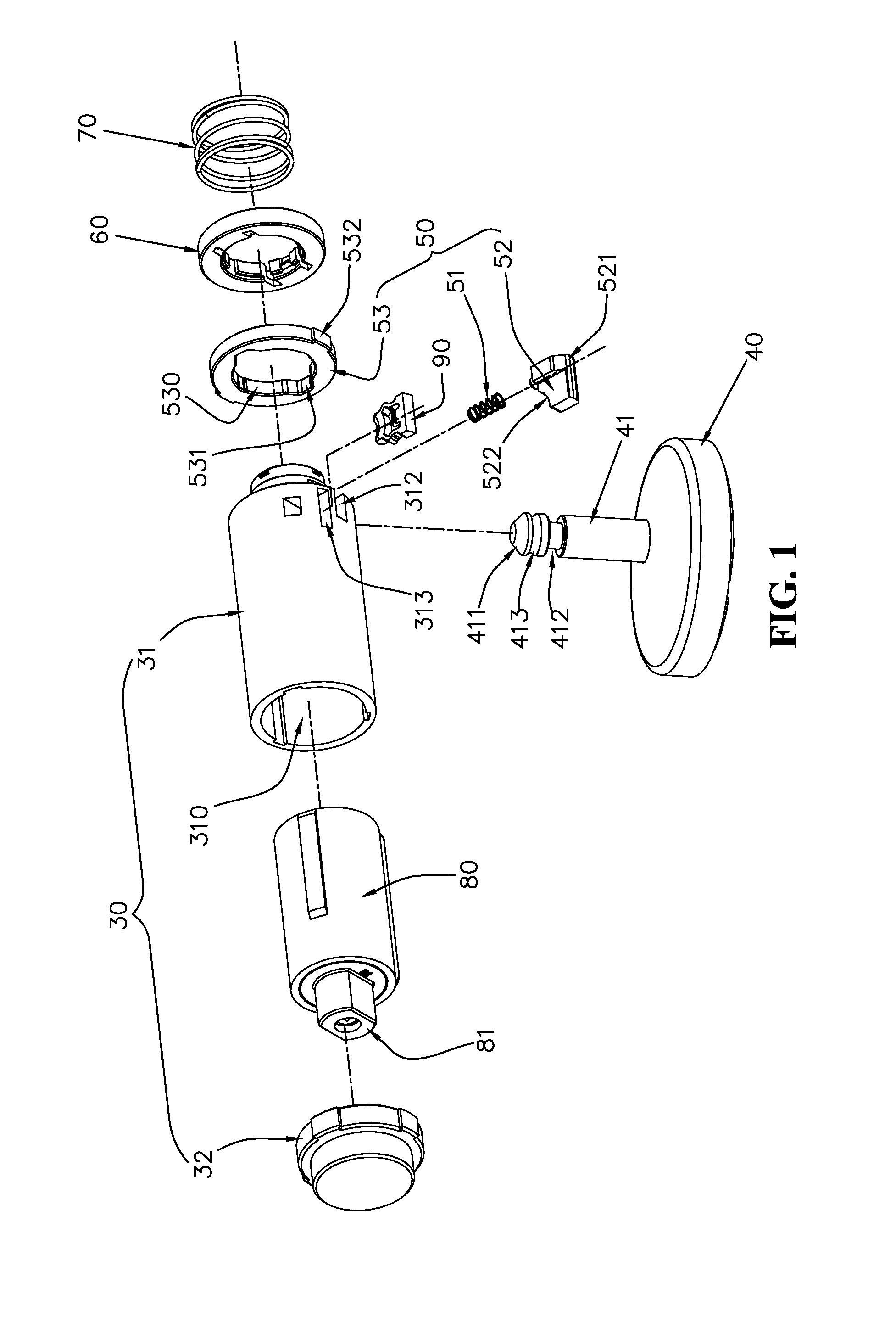 Vertical assembling and disassembling mechanism for toilet seat