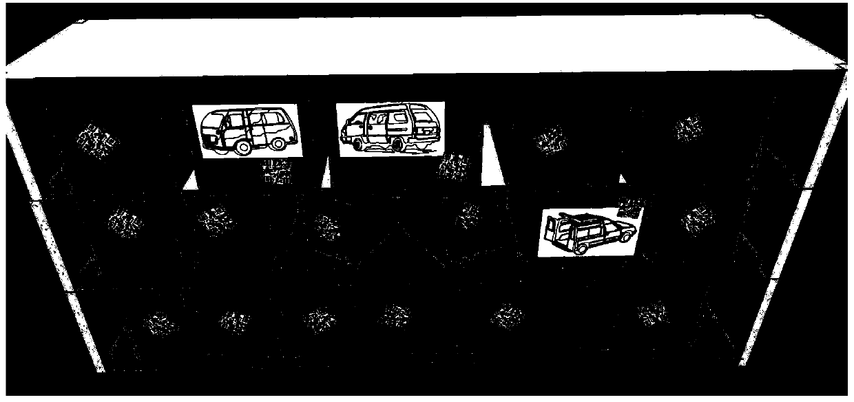 Warehouse cargo multi-QR code integrated visual positioning method