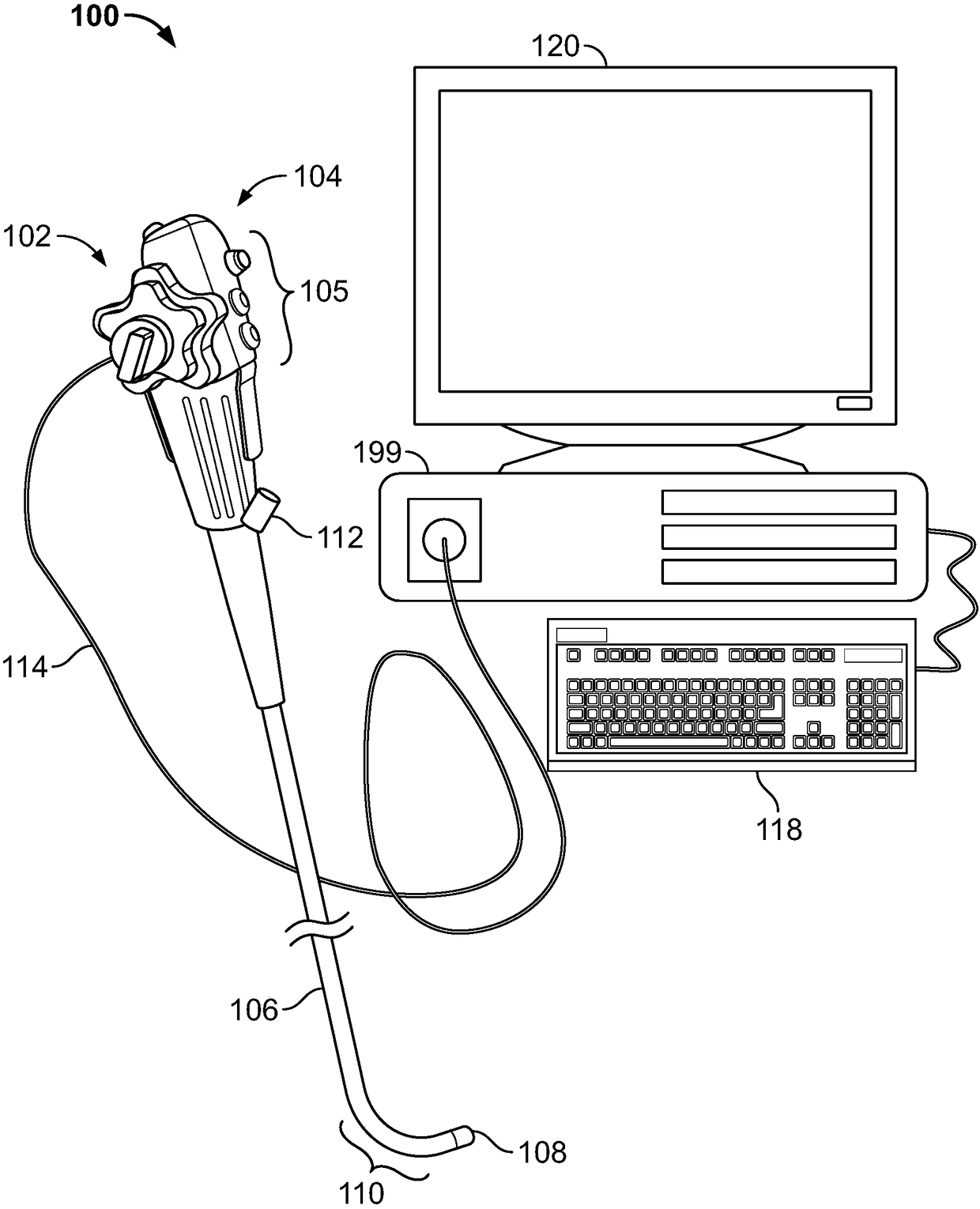 Device and method for tracking the position of an endoscope within a patient's body