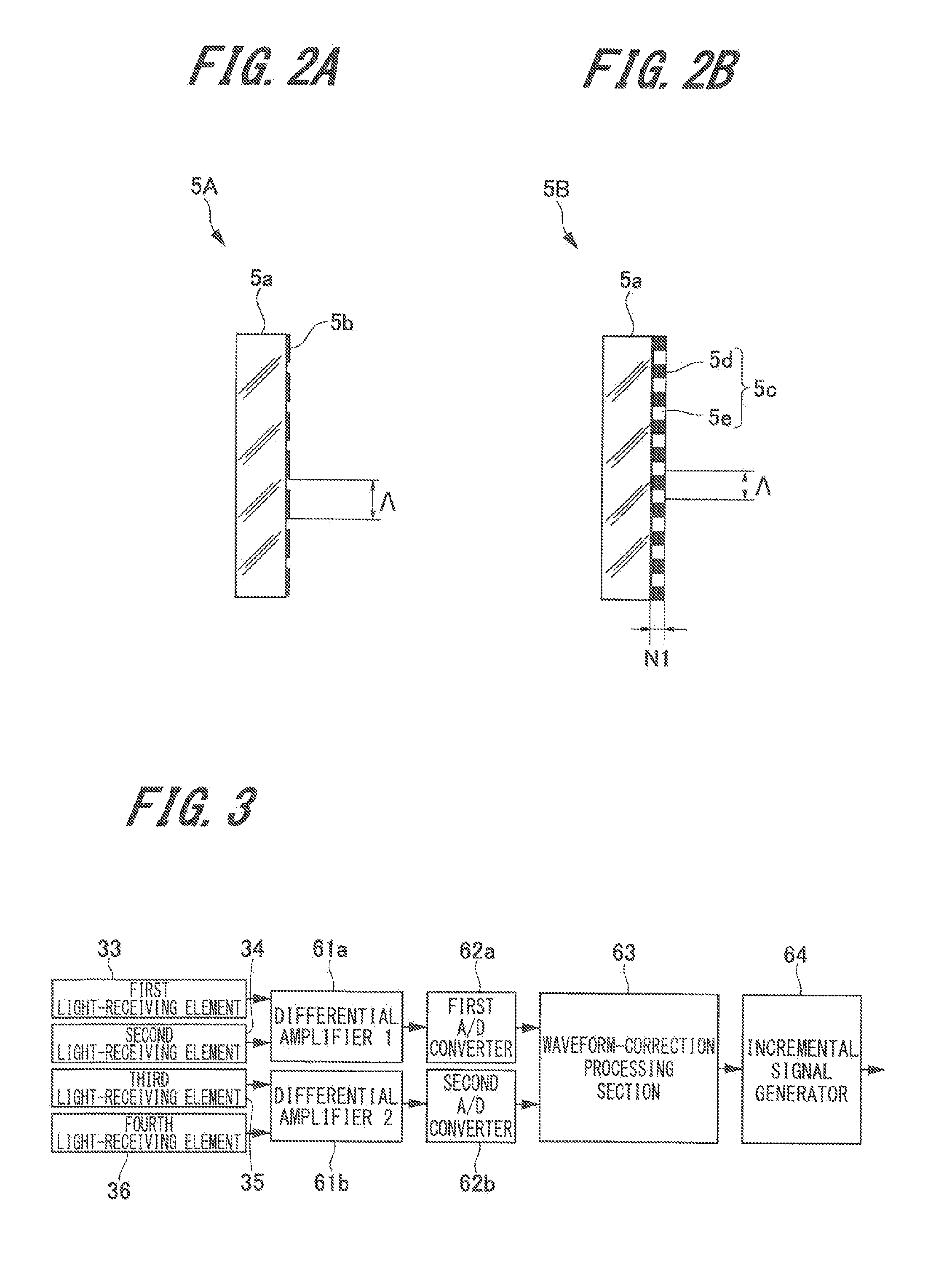 Displacement detecting device