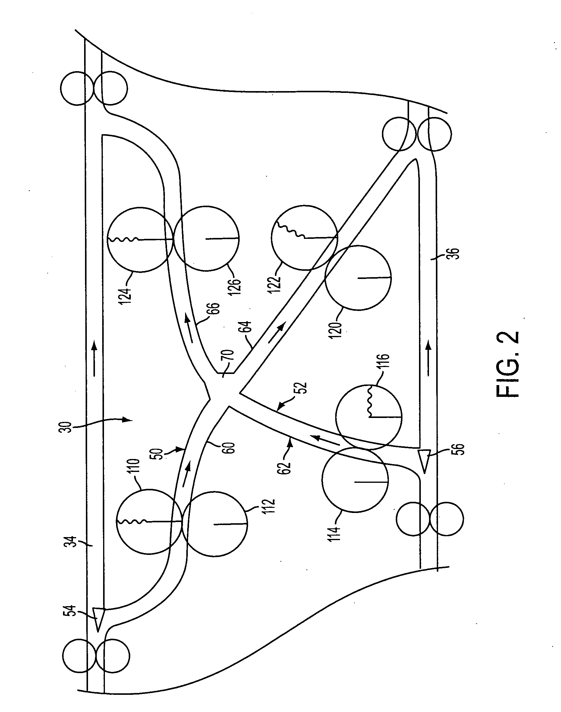 Media path crossover for printing system