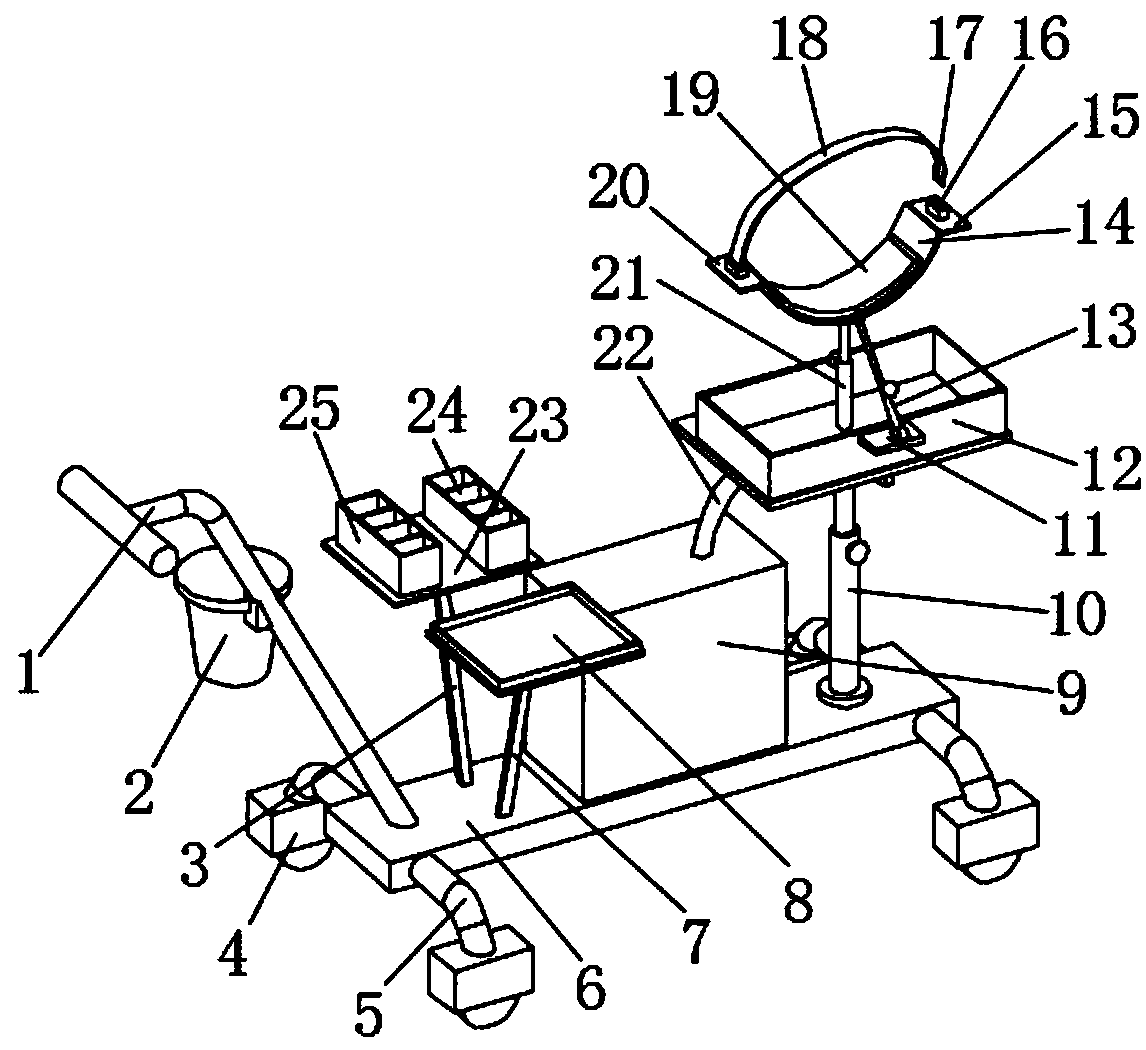 Head supporting device for ear-nose-throat clinical surgery