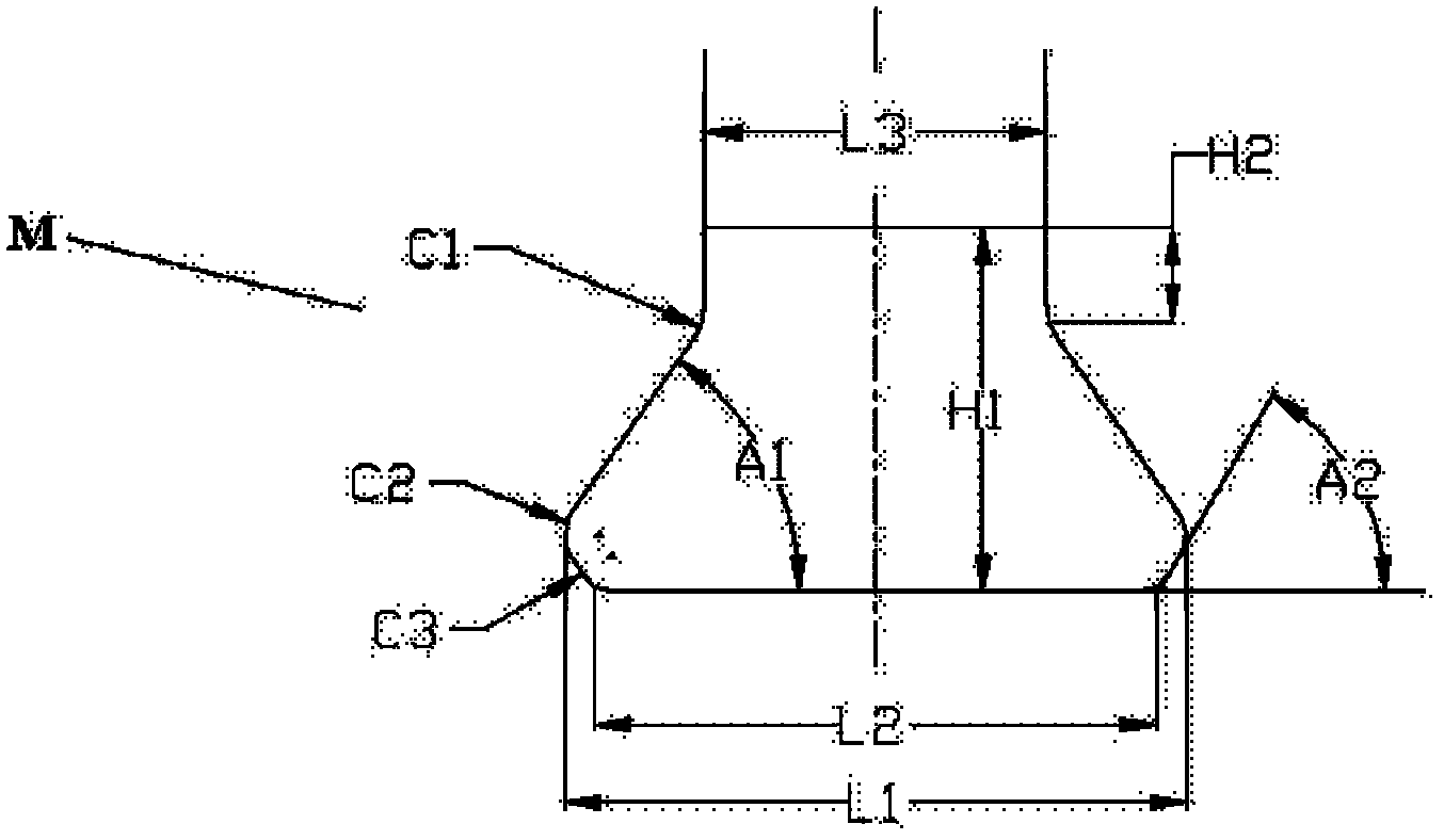 Double-head tenon joint tension test structure without additional bending moment