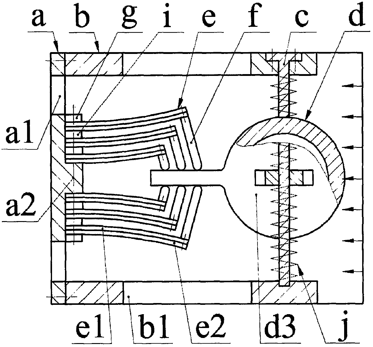 Water current vibrating multi-oscillator piezoelectric energy accumulator