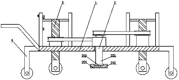 Cement concrete pavement grooving device for road engineering