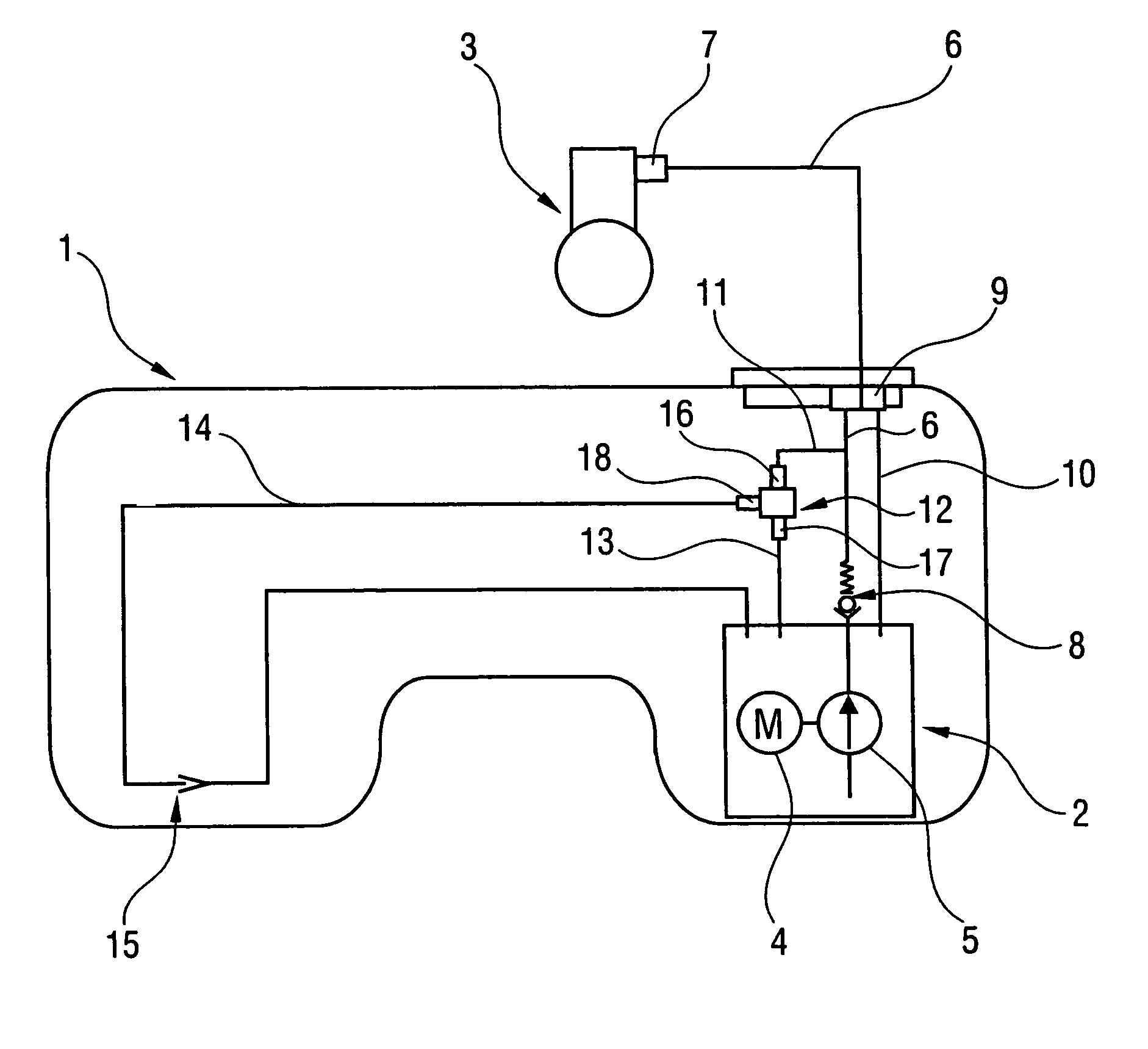 Apparatus for controlling a pressure in a fuel inflow line