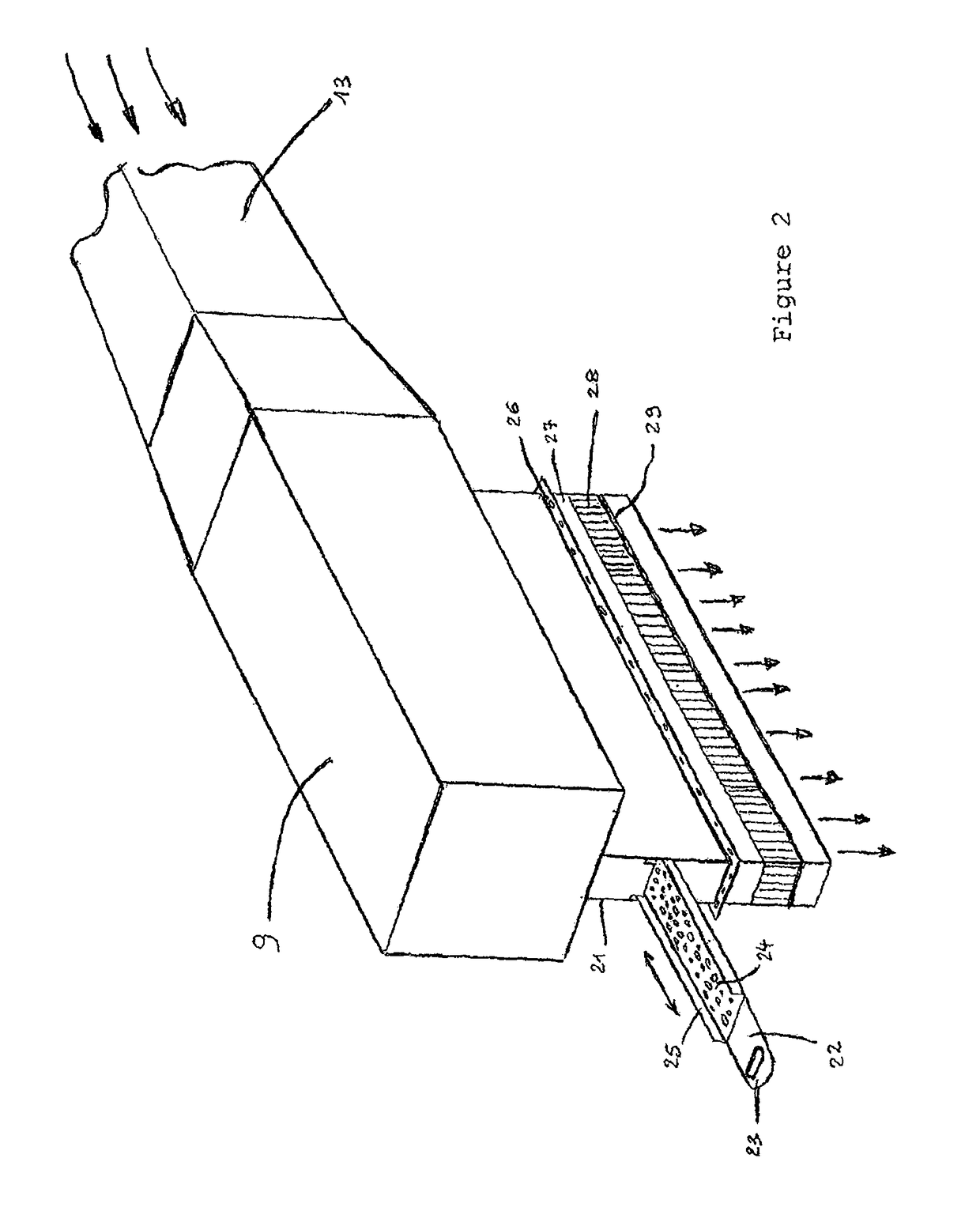 Installation for drying a damp non-woven web