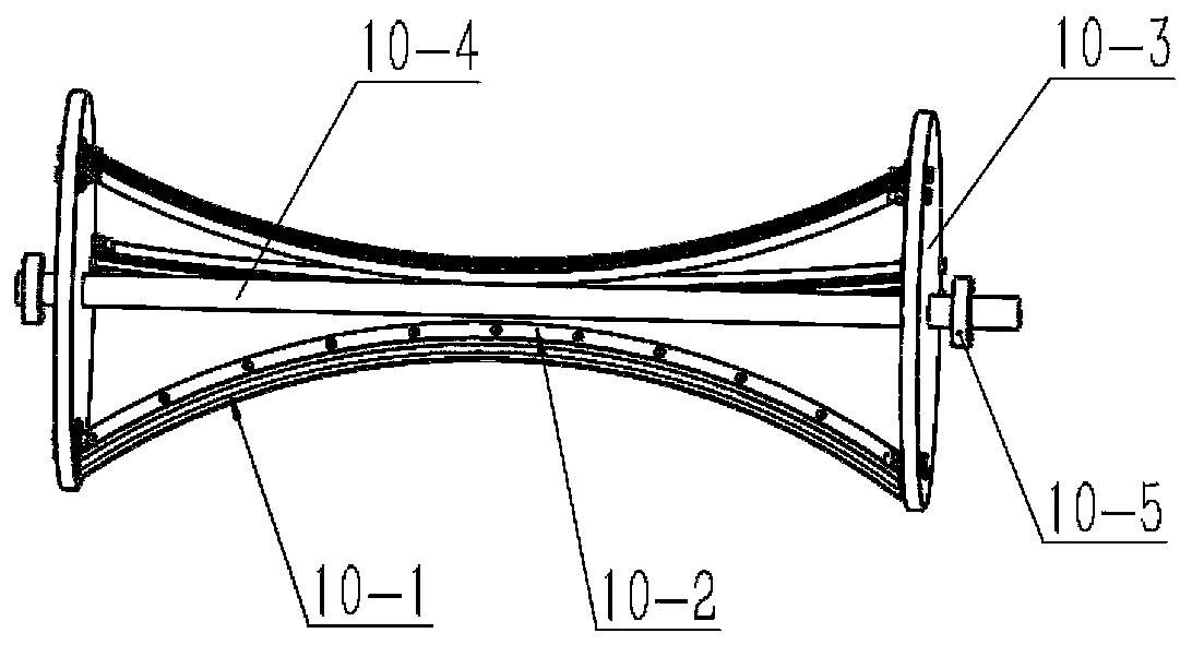 Roll-cutting device for tea tree stalks and cutting method thereof