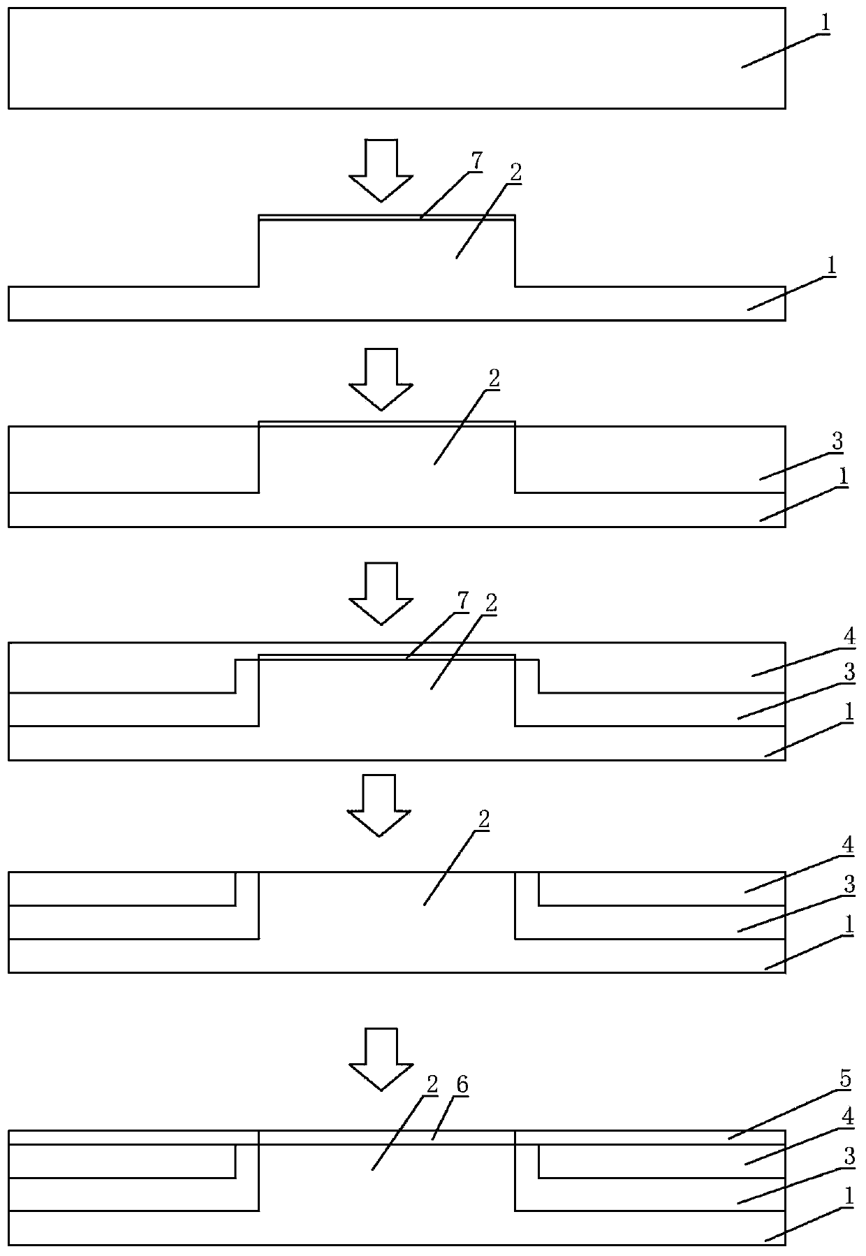 Method for processing thermoelectric separation substrate for LED